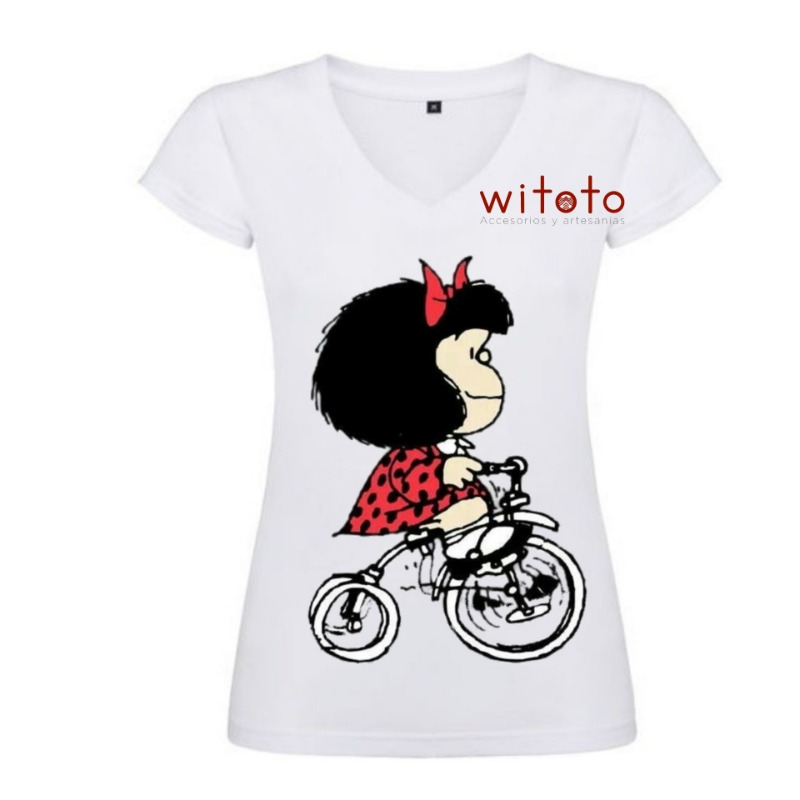 CAMISETA DAMA MAFALDA BLANCA